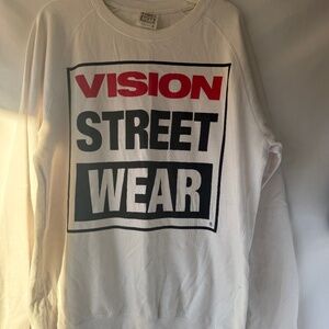 Vintage Vision Street ear Fleece Crew neck Sweatshirt
